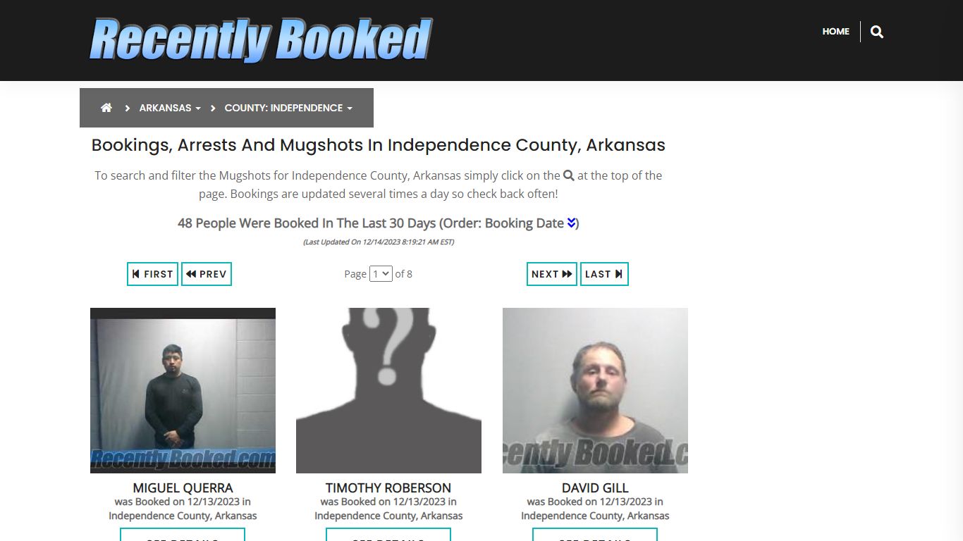 Bookings, Arrests and Mugshots in Independence County, Arkansas